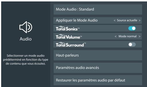 HISENSE H75NEC5700 - Utilisation du menu Audio - 1