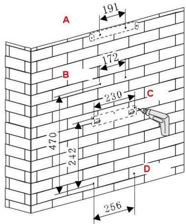 VALBERG CGH 90 TBG X302C - Siga el esquema de instalación de a continuación para la campana extractor: - 1