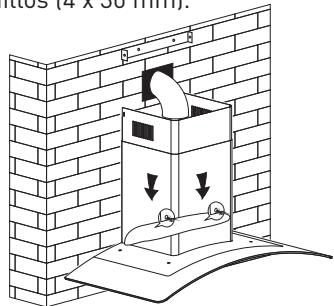 VALBERG CGH 90 TBG X302C - Siga el esquema de instalación de a continuación para la campana extractor: - 10