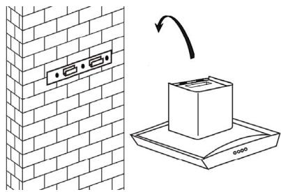 VALBERG CGH 90 TBG X302C - Siga el esquema de instalación de a continuación para la campana extractor: - 5