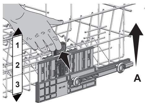 HIGH ONE 13S47 A+ W205T - Réglage de hauteur du panier supérieur - 1