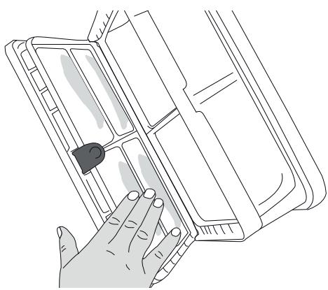 BELLAVITA DHP 8 A++ W205T - Limpieza del cajón del filtró - 5