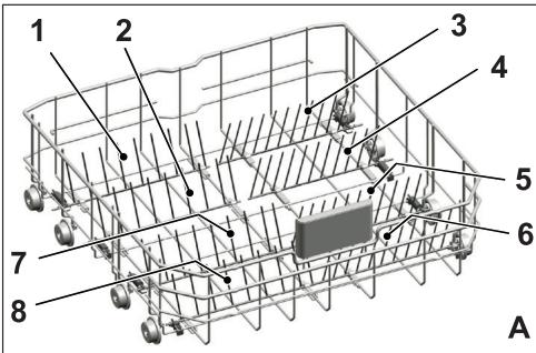 VALBERG 13S44 A++ W205T - Tiges rétractables du panier inférieur - 1