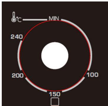 BRANDT FC 420 CW - b) Temperatur instellen - 1