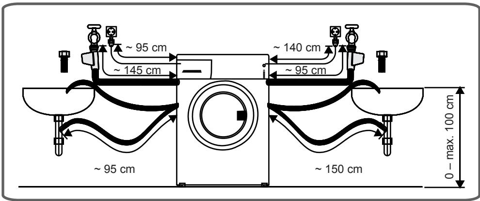 BELLAVITA WF 610 A++ W701T - Branchement du tuyau devidange - 1