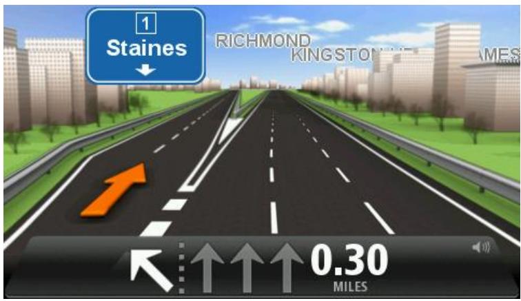 TOMTOM START 25 EU45 - Utiliser le guidage sur changement de voie - 1