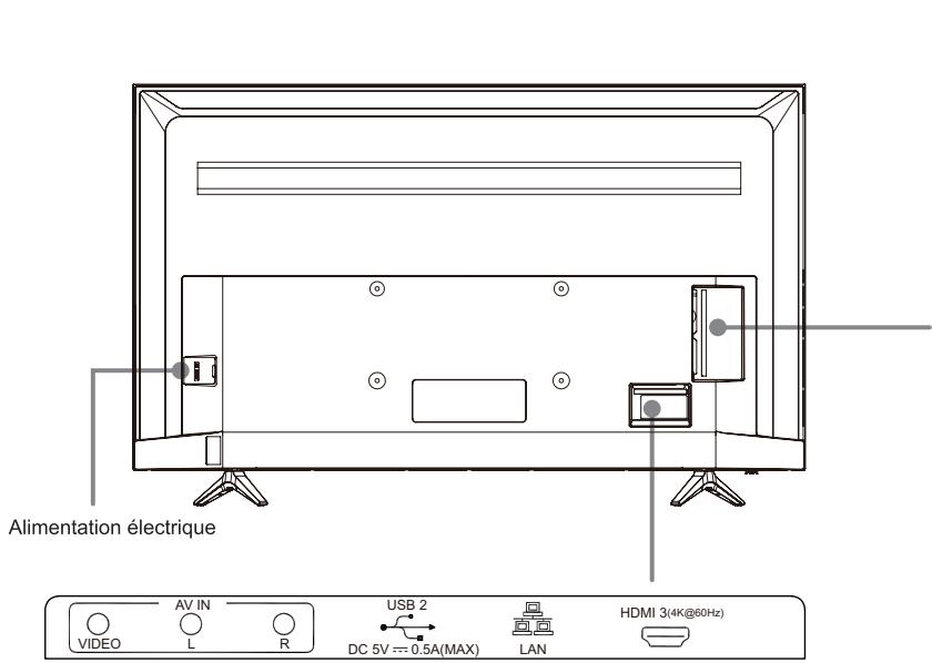 HISENSE 55A6100 - Face arrière du téléviseur - 1