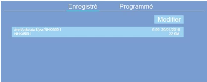 HISENSE 43A6140 - Gérer la liste des enregistrements - 2