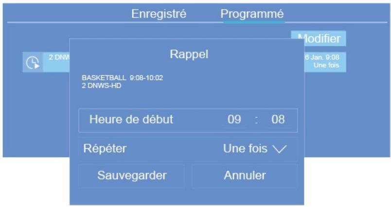 HISENSE 43A6140 - Gérer la liste des enregistrements programmés - 2