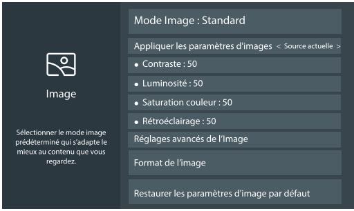 HISENSE 55N6600 - Utilisation du menu Image - 1