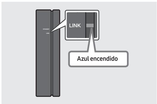 SAMSUNG SWA8500S/ZF - Compruebe si el LED LINK está fijo en azul (conexión completada) - 1