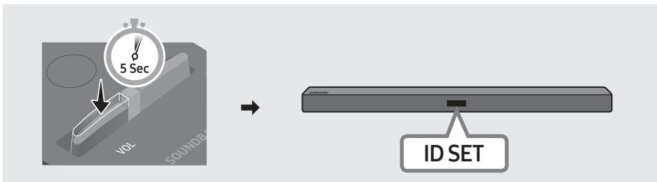 SAMSUNG SWA8500S/ZF - Configurer « ID SET » à l'aide de la télécommande de la Soundbar - 1