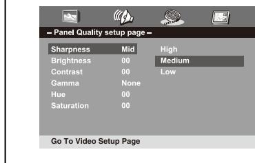 THOMSON THP360 - Page de configuration video - 2