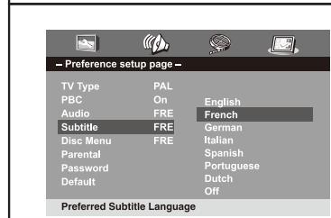 THOMSON THP360 - Page de préférences - 3