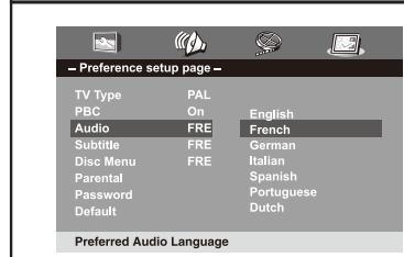 THOMSON THP360 - Page de préférences - 2