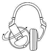 PIONEER DJ HDJ X5 - 耳机外壳的旋转和转动 - 1