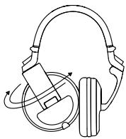 PIONEER DJ HDJ X5 - 耳機外殼的旋轉和轉動 - 1
