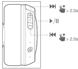 JBL T500BT - Music control - 2