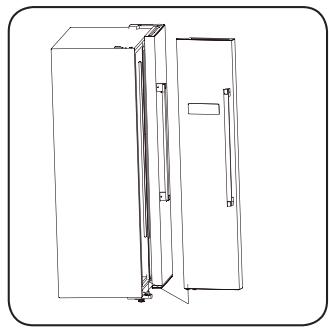 VALBERG SBS 518 A+ WD X742C - Verwijderen van de deuren - 3
