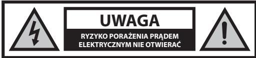 UWAGA RYZYKO PORAŻENIA PRĄDEM ELEKTRYCZNYM NIE OTWIERAĆ