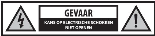 GEVAAR KANS OP ELECTRISCHE SCHOKKEN NIET OPENEN