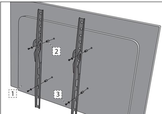 SHARP LC-50UI7222E - Wandmontage van de TV - 1