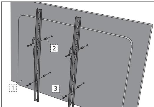 SHARP LC-50UI7222E - Fixation murale de la TV - 1