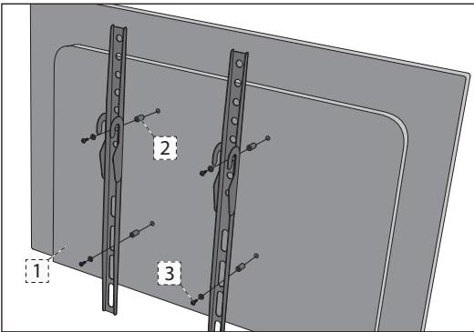 SHARP LC-50UI7222E - Montagem do televisor à parede - 1