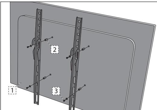 SHARP LC-50UI7222E - Montaż telewizora na scianie - 1