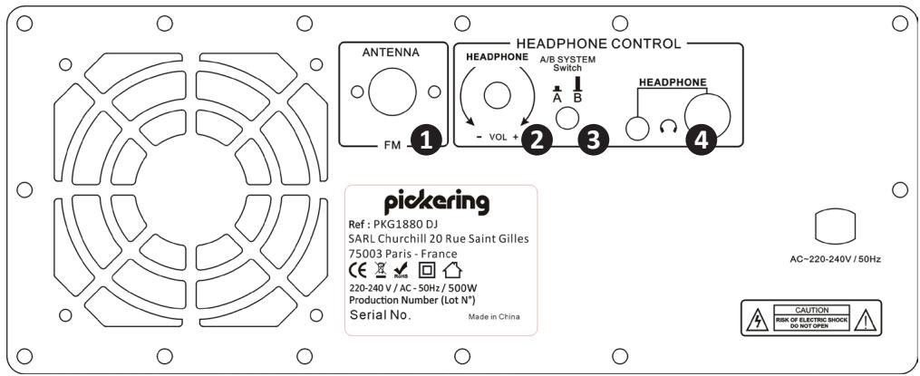 PICKERING PKG1880 - PANEL ARRIERE : - 1