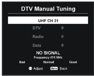 RADIOLA RAD-LD50090K - DTV Manual Tuning - 2
