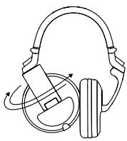 PIONEER DJ HDJ-X5BT-R - Pivot et rotation des logements d'oreillette - 1