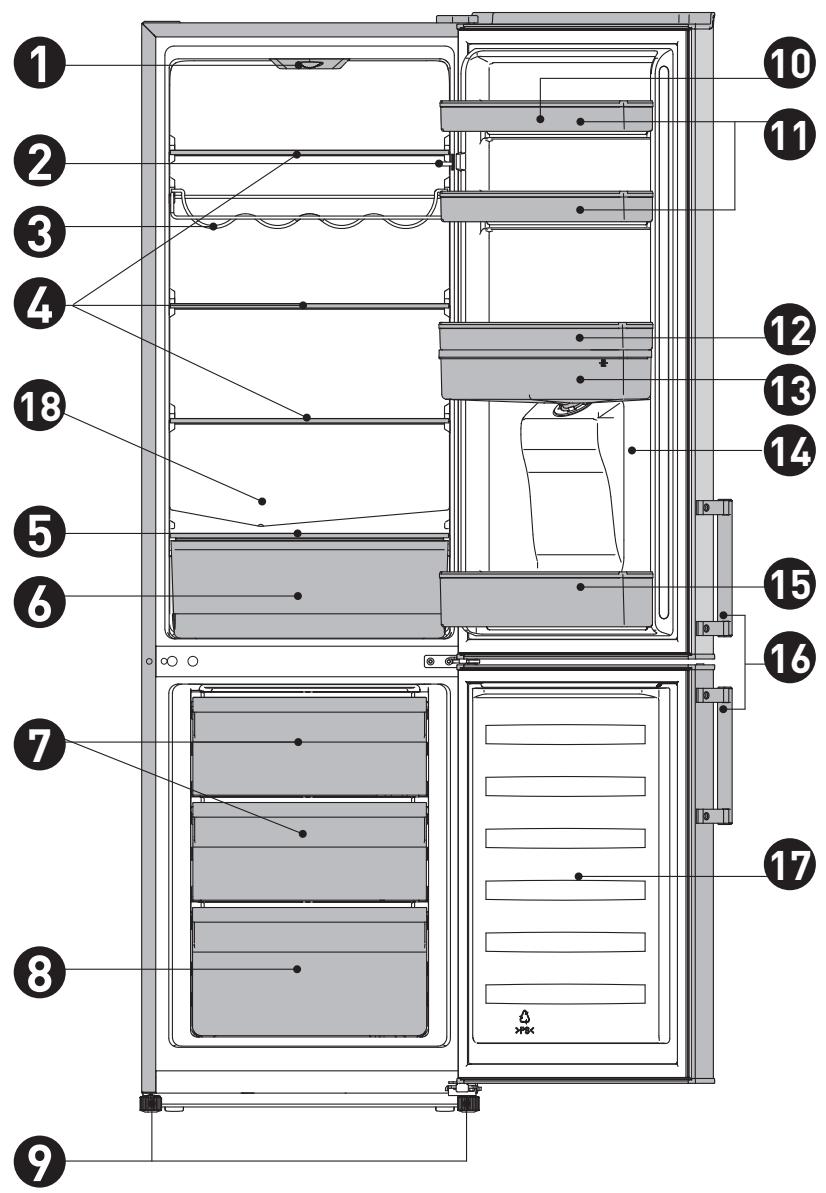 VALBERG CS 262 A+ WD DISIC - Réfrigérateur Congélateur bas Koelkast-diepvriezer onderaan Frigorífico combi - 1