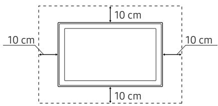 SAMSUNG UE49RU7305 - Sikre egnet ventilasjon rundt TV-en - 2