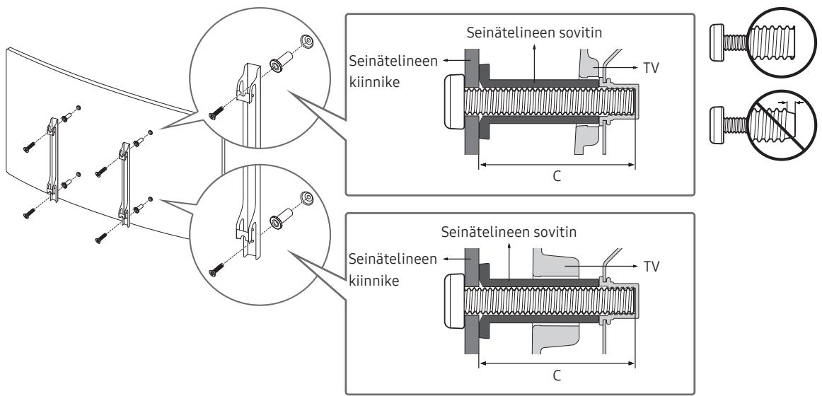 SAMSUNG UE49RU7305 - Television asentaminen seinälde - 2