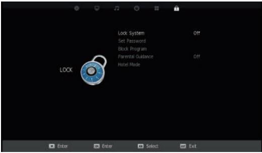 POLAROID TVLED32HDP - Lock Menu - 1