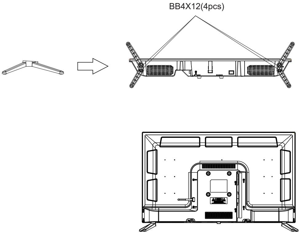 POLAROID TVLED32HDP - Assemble the stand - 1