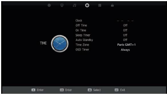 POLAROID TVLED32HDP - Menu ora - 1