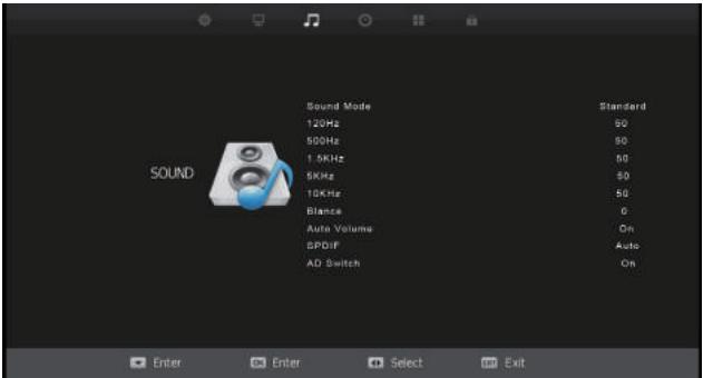 POLAROID TVLED32HDP - Sound Menu - 1