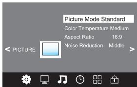 POLAROID TVLED24HD - BILDMENU - 1