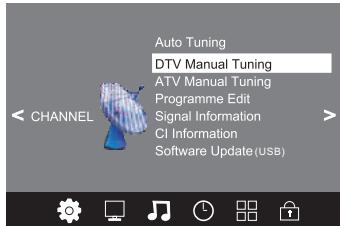 POLAROID TVLED24HD - Recherche manuelle de chaînes TNT (DVB-T) - 1
