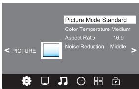 POLAROID TVLED24HD - BEELDMENU - 1