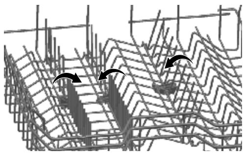 VALBERG 13S47 A+ X205T - Tiges rétractables du panier supérieur (en fonction du modulo) - 1