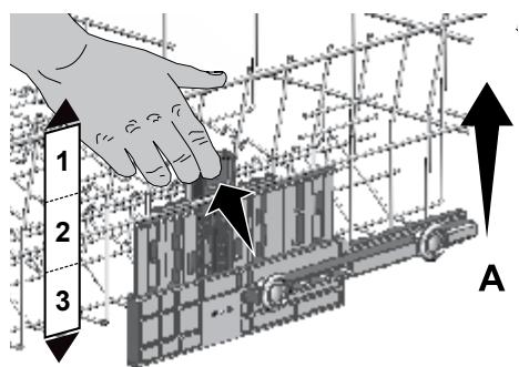 VALBERG 13S47 A+ X205T - Réglage de hauteur du panier supérieur (en fonction du modele) - 1