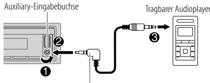 JVC KD-X262 - Schließen Sie einen tragbaren Audioplayer (im Handel erhältlich) an. - 2