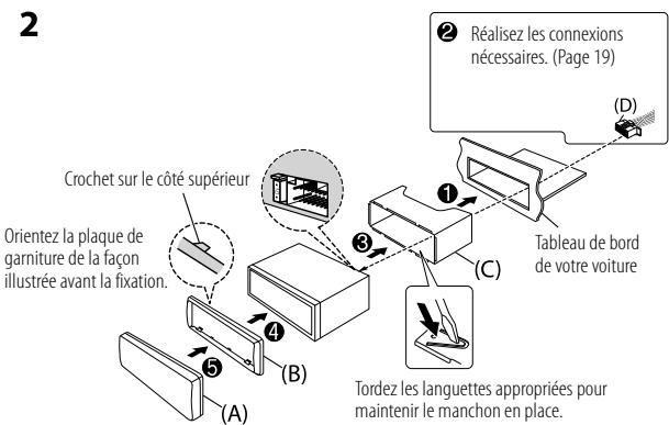 JVC KD-X262 - Installation de l'appareil (montage encastré) - 2
