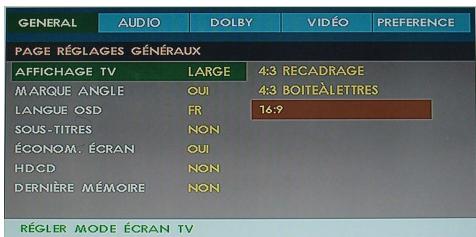 THOMSON THC385 - REGLAGE D'AFFICHAGE - 1