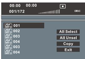 THOMSON THC385 - MP3/MP4 COPY FUNCTION OPERATION INTRUCTION - 1