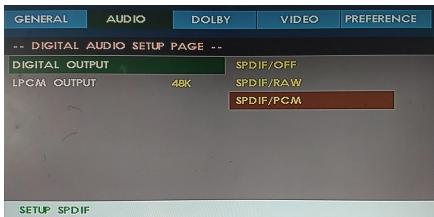 THOMSON THC385 - DIGITAL AUDIO SETUP PAGE - 1