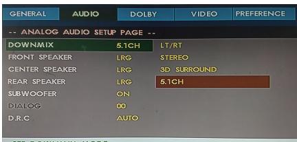 THOMSON THC385 - ANALOG AUDIO SETUP PAGE - 1